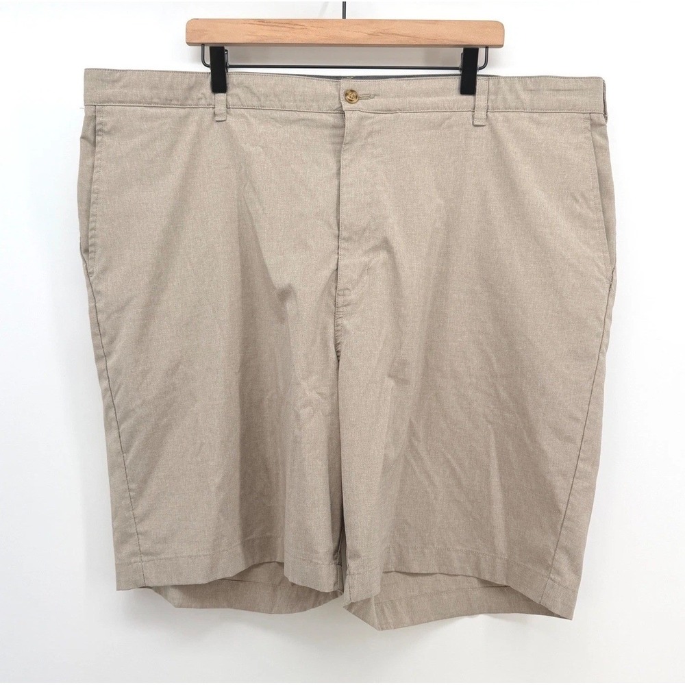 Ben Hogan Golf Shorts Mens 45x9" (Tag 46) Khaki Flat Front Performance Stretch